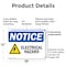 Signmission Electrical Hazard OSHA Notice Sign, Plastic, 18in W x 12in L, 2PK OS-2PACK-NS-P-1218-L-11651 - alternate 3